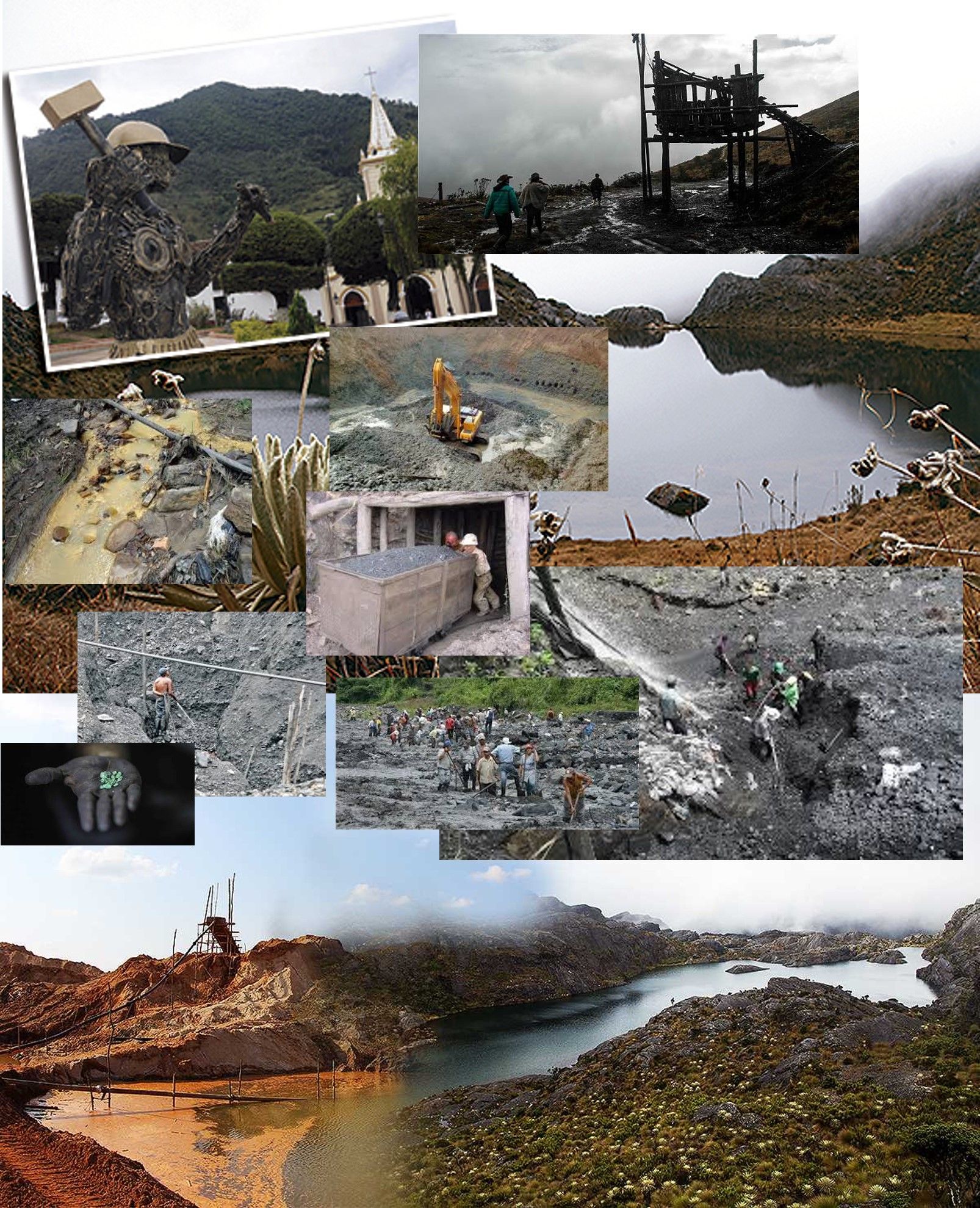 Resultado de imagen de collage de mineria en boyaca